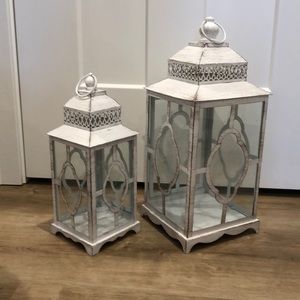 Two white lanterns